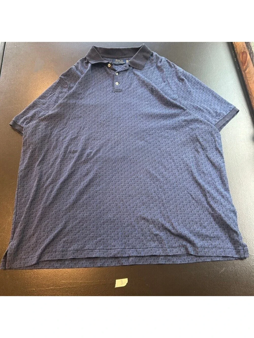 Vintage AOP Polo Ralph Lauren blue patterned polo shirt